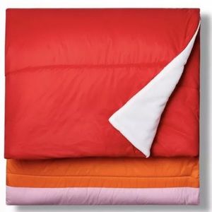 LEGO Collection x Target Packable Puffer Throw Blanket Orange Red 50” x 60"